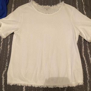 White short sleeve top